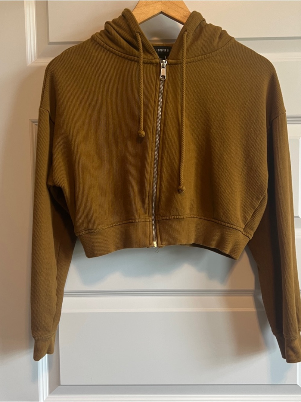 FOREVER 21 Zip Sweater Hoodie Crop Small